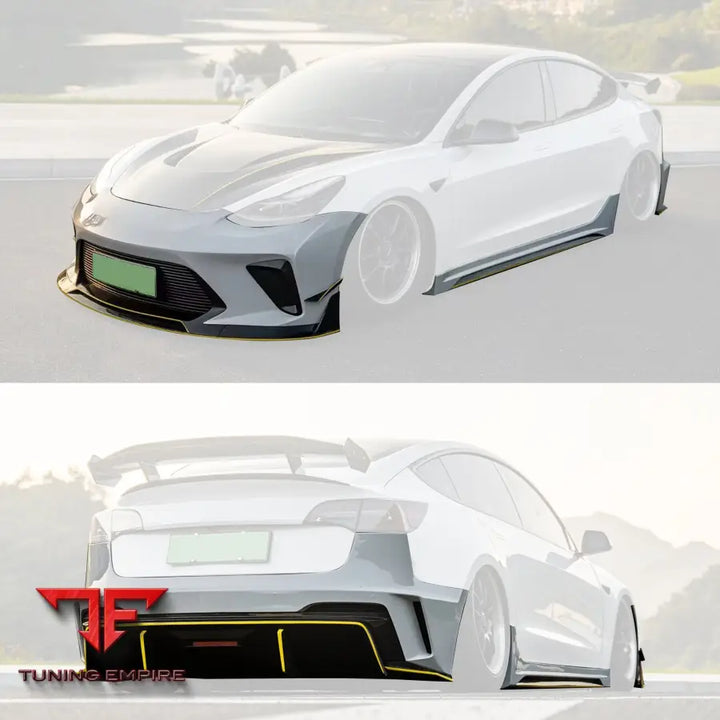 ROBOT Tesla Model 3 ’HACKER’ Narrowbody FRP Complete Body Kit - Full Body Kits