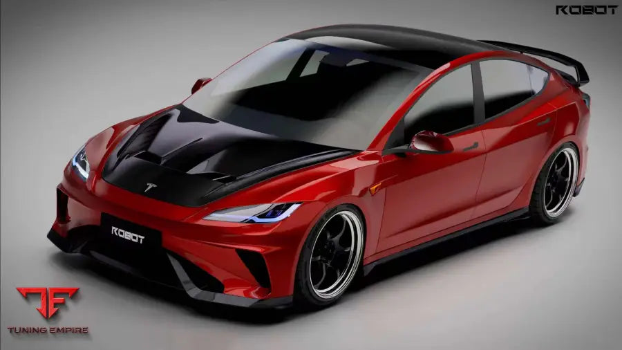 ROBOT Tesla Model 3 Highland ’HACKER’ Hood / Bonnet - Bonnets & Hoods