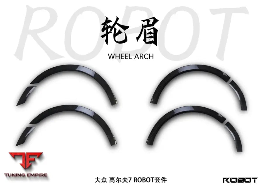 ROBOT Volkswagen Golf / GTI / Golf R MK7 MK7.5 Front & Rear Arches - Fenders & Wheel Arches