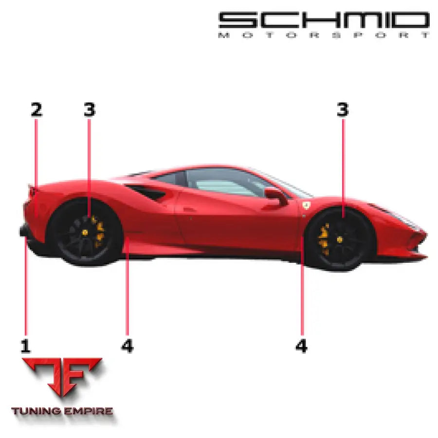 SCHMID MOTORSPORT FERRARI F8 TRIBUTO & SPIDER TRACK POWER PACKAGE