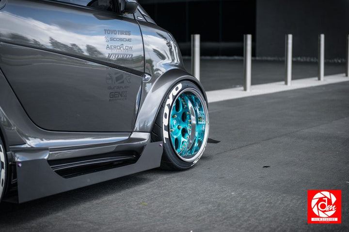 SMART FORTWO on custom forged wheels