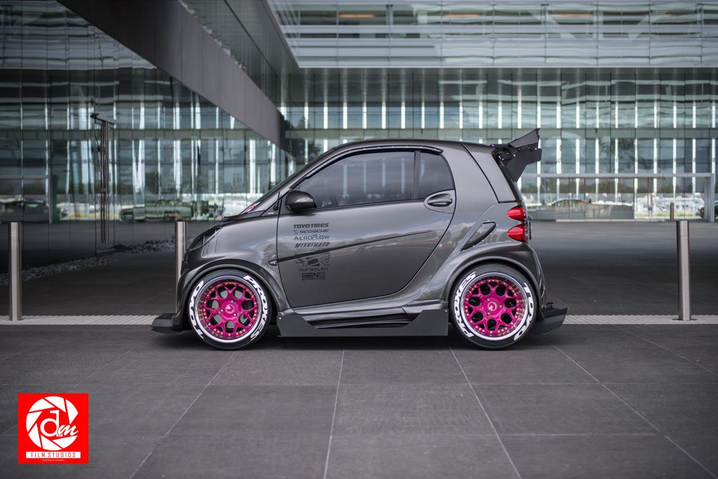 SMART FORTWO on custom forged wheels