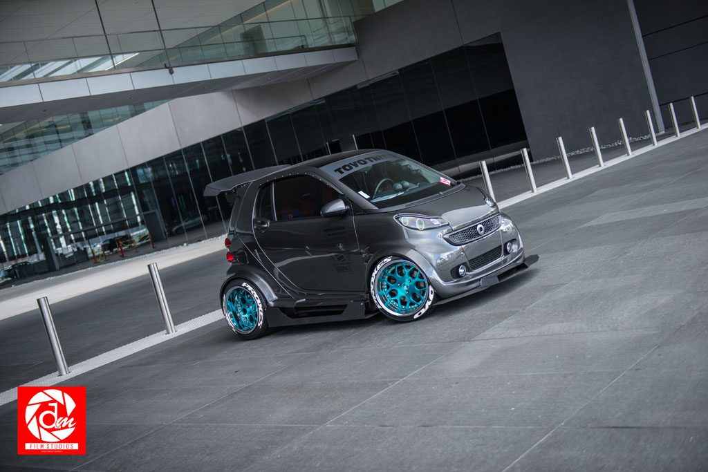 SMART FORTWO on custom forged wheels