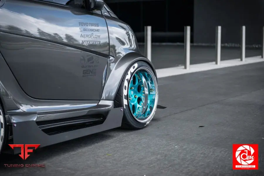 SMART FORTWO on custom forged wheels