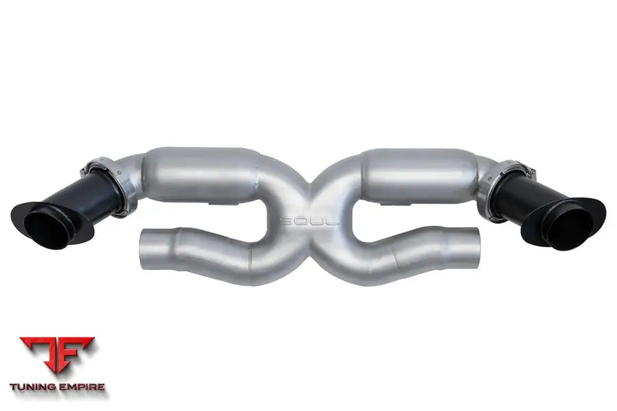 SOUL Porsche 992 Turbo X-pipe exhaust system