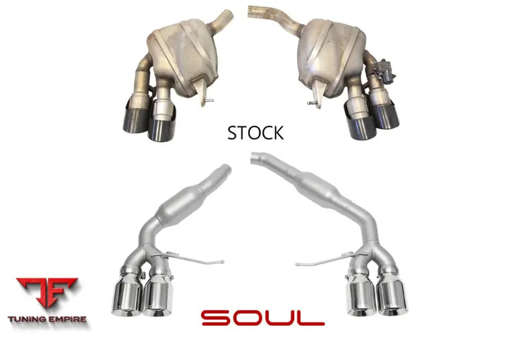 SOUL PORSCHE MACAN 2.0T SOUL RESONATED MUFFLER BYPASS EXHAUST