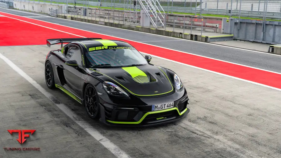 SSR PERFORMANCE CFRP Rear Wing with Integrated Gurney Porsche 718 Cayman GT4 RS