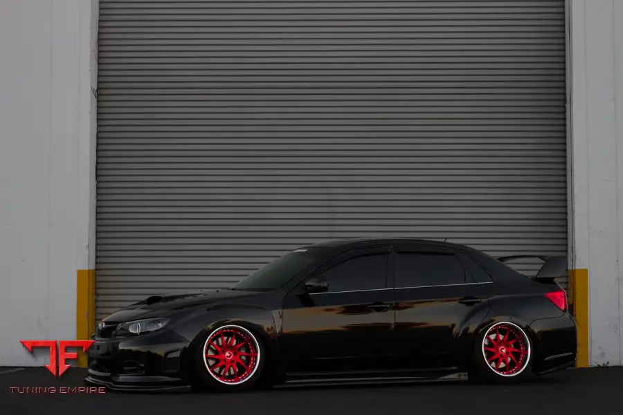 SUBARU STI FORGED WHEELS AND EXHAUST SYSTEM