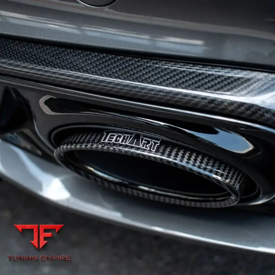 TECHART CARBON TAILPIPE KIT FOR 992 WITH SPORT EXHAUST SYSTEM