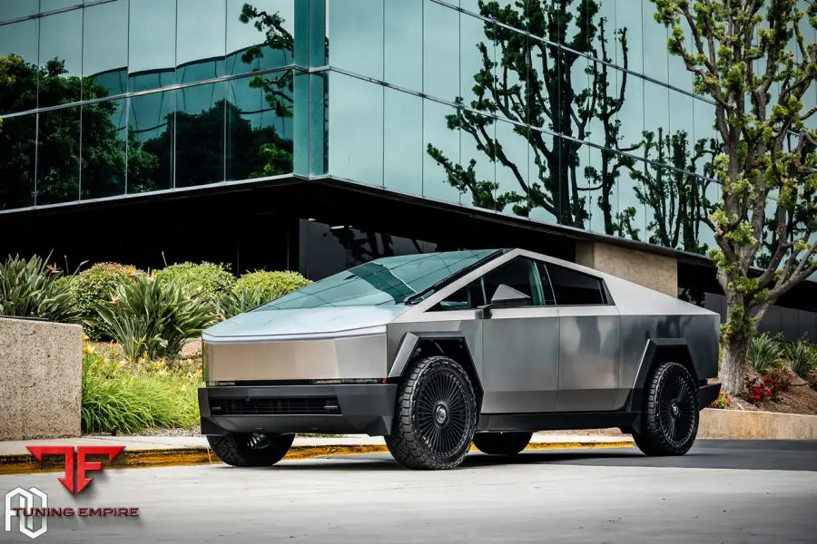 Tesla Cybertruck on custom forged wheels