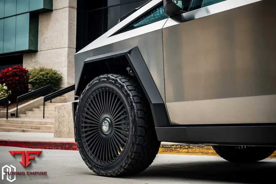 Tesla Cybertruck on custom forged wheels
