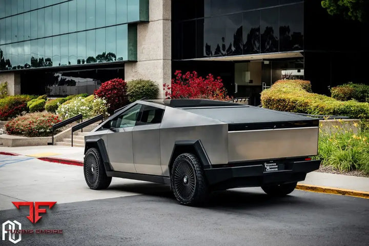 Tesla Cybertruck on custom forged wheels