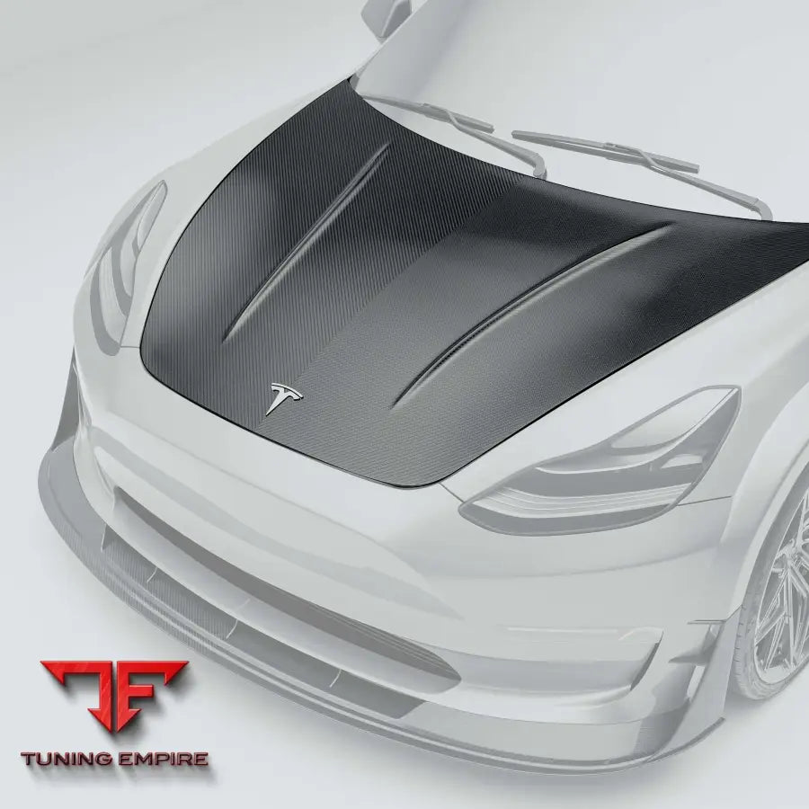 TESLA MODEL 3 CARBON FIBER HOOD