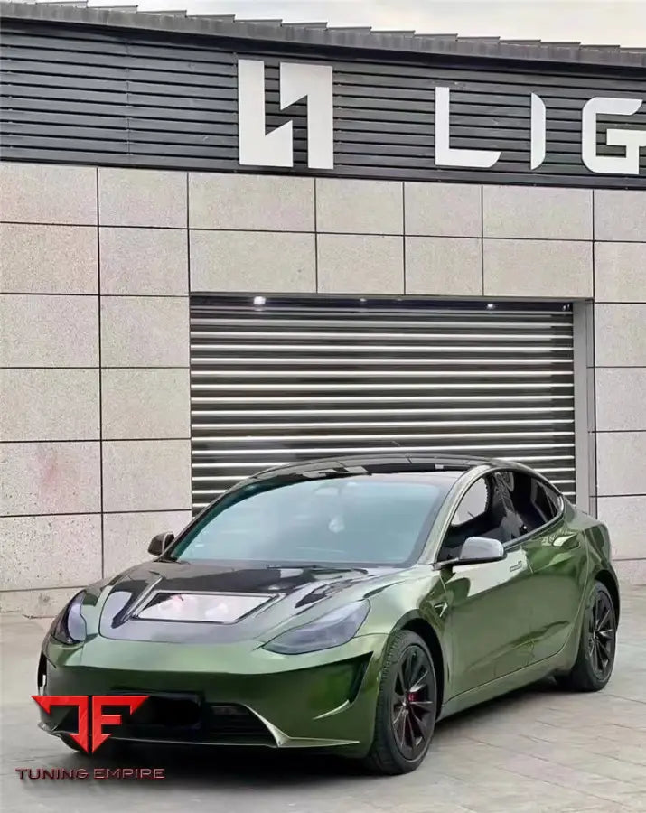 TESLA MODEL 3 CARBON FIBER TRANSPARENT HOOD