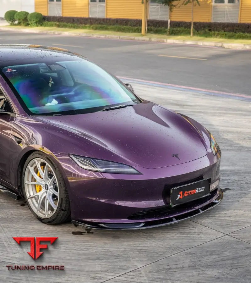 TESLA MODEL 3 HIGHLAND 2024-ON ABS ACTION AERO SERIES FRONT LIP - Front Lip