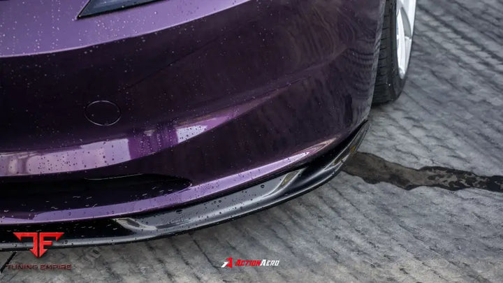 TESLA MODEL 3 HIGHLAND 2024-ON ABS ACTION AERO SERIES FRONT LIP - Front Lip