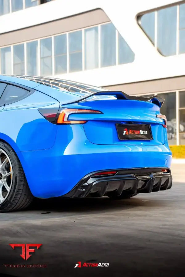 TESLA MODEL 3 HIGHLAND 2024-ON ABS ACTION AERO SERIES REAR DIFFUSER - Rear Diffuser