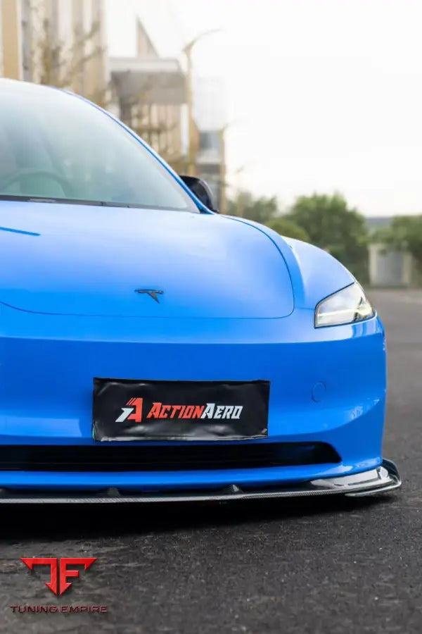 TESLA MODEL 3 HIGHLAND 2024-ON ACTION AERO SERIES FRONT LIP & SPLITTER - Front Lip