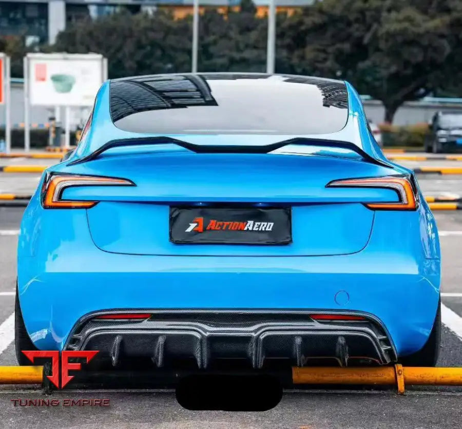 TESLA MODEL 3 HIGHLAND 2024-ON ACTION AERO SERIES REAR DIFFUSER - Rear Diffuser