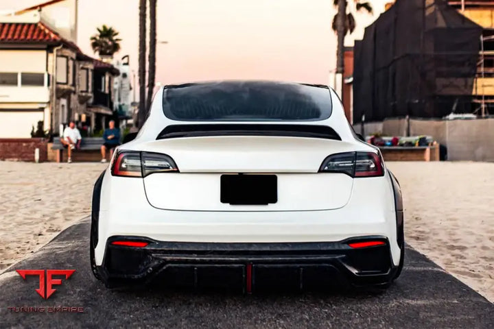 TESLA MODEL 3 IMP PERFORMANCE PARTIAL CARBON FIBER REAR BUMPER BSD