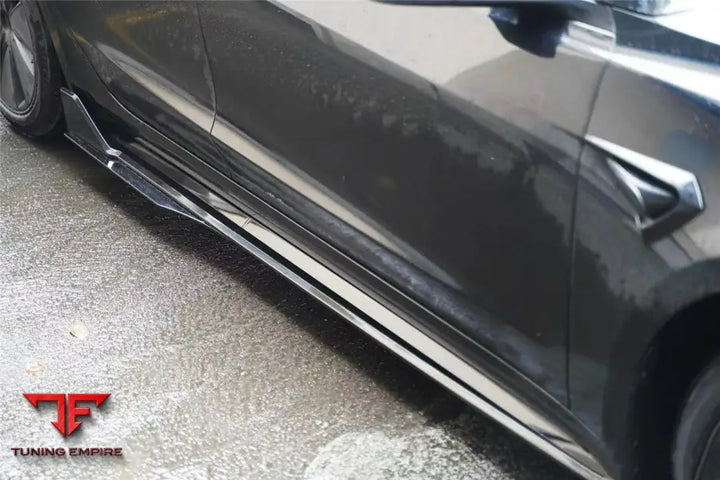 TESLA MODEL 3 LCI TURBO STYLE CARBON FIBER PATTERN LOOK BODY KIT BSD