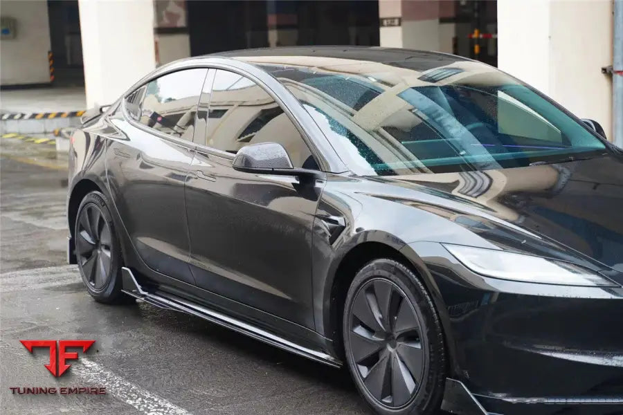 TESLA MODEL 3 LCI TURBO STYLE CARBON FIBER PATTERN LOOK BODY KIT BSD