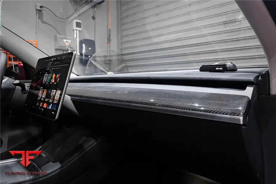 TESLA MODEL 3Y OEM STYLE AUTOCLAVE CARBON FIBER DASHBOARD TRIM INTERIOR REPLACEMENT BSD