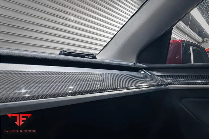 TESLA MODEL 3Y OEM STYLE AUTOCLAVE CARBON FIBER DASHBOARD TRIM INTERIOR REPLACEMENT BSD