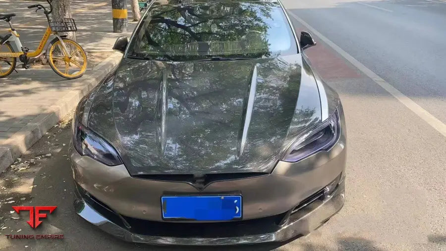 TESLA MODEL S 1st GEN CARBON FIBER FRONT ENGINE HOOD