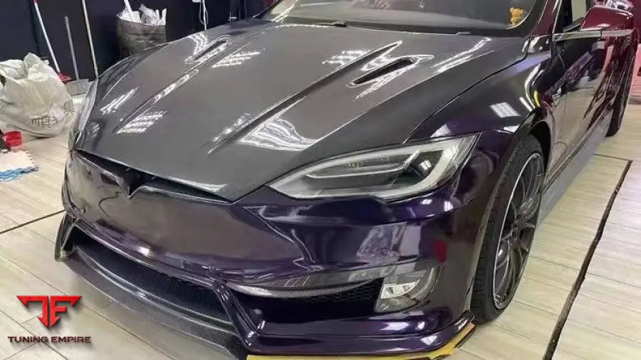 TESLA MODEL S 1st GEN CARBON FIBER FRONT ENGINE HOOD