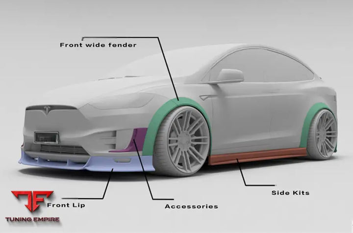 TESLA MODEL X CARBON FIBER BODY KIT PARTS
