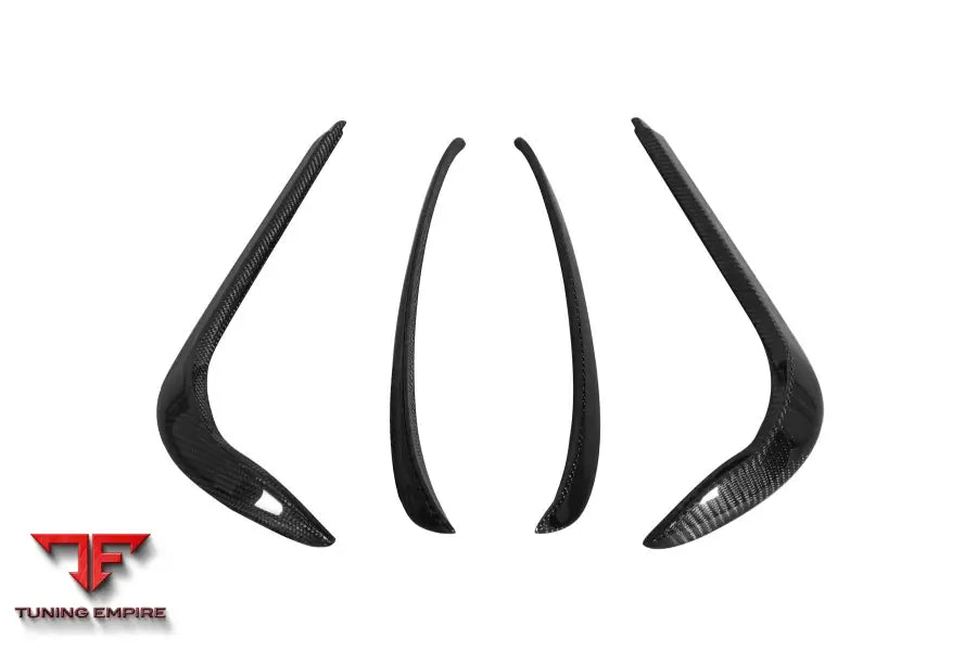 TESLA MODEL X SUV RZS STYLE CARBON FIBER FRONT CANARDS BSD