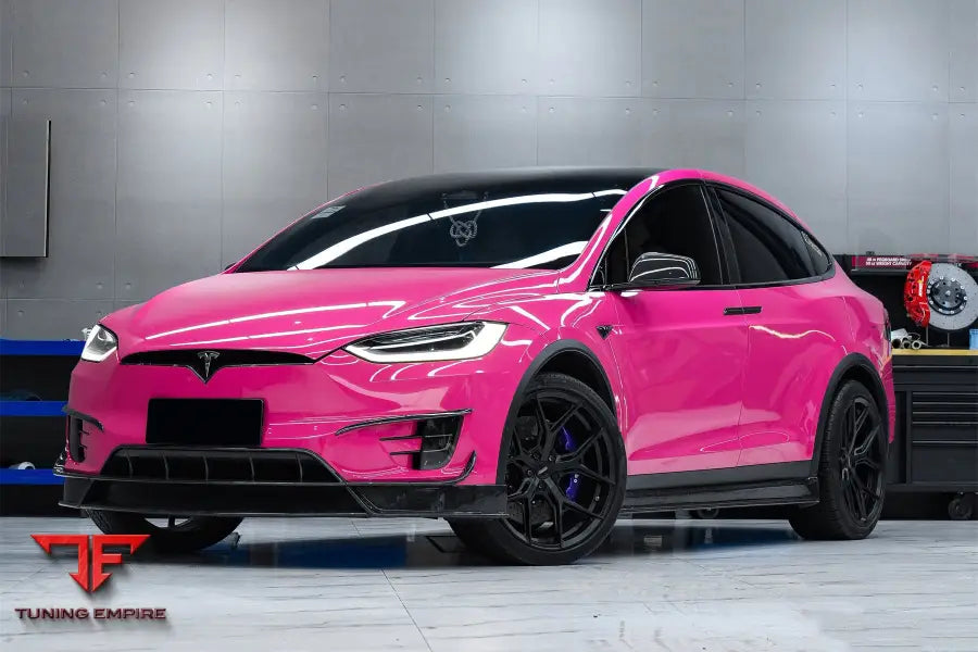 TESLA MODEL X SUV RZS STYLE CARBON FIBER FRONT LIP BSD