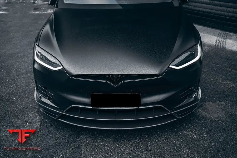 TESLA MODEL X SUV RZS STYLE CARBON FIBER FRONT LIP BSD