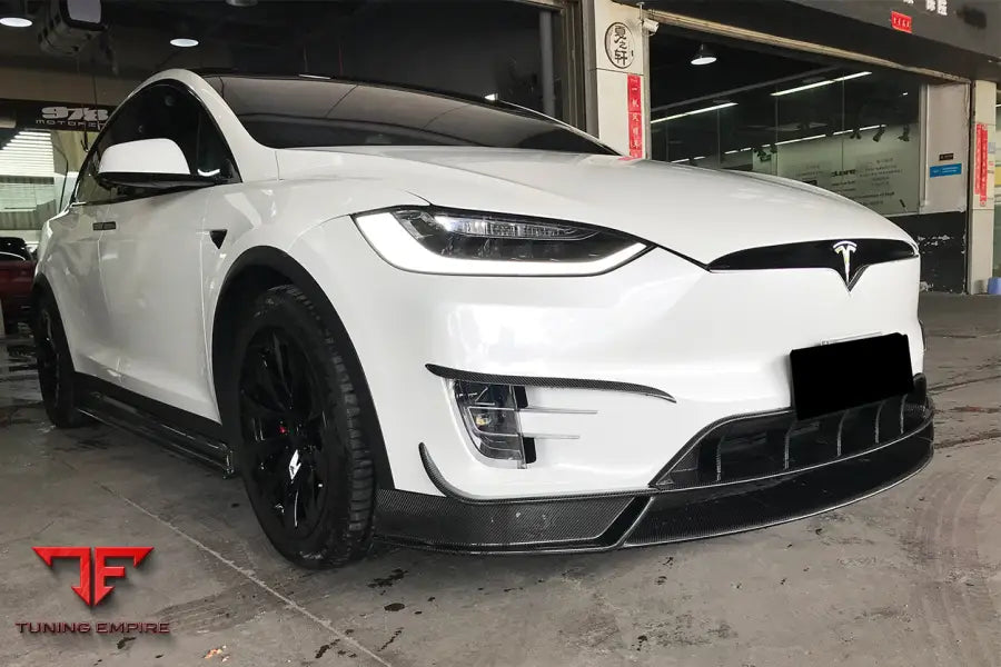 TESLA MODEL X SUV RZS STYLE CARBON FIBER FRONT LIP BSD
