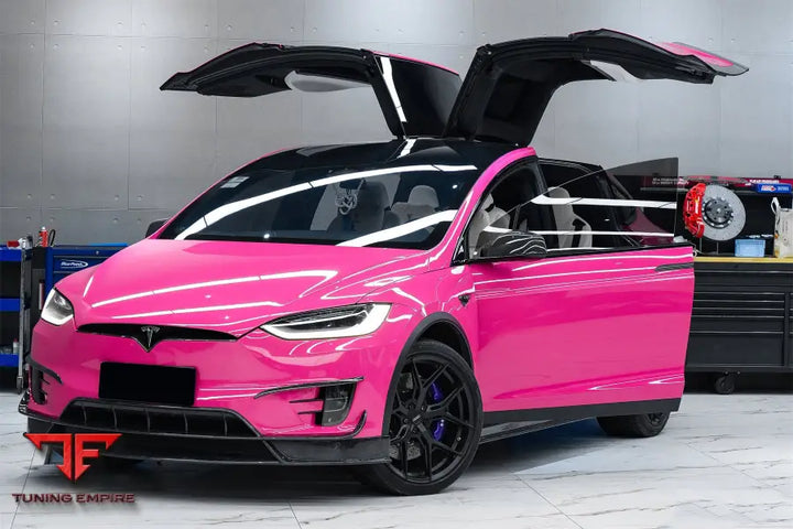 TESLA MODEL X SUV RZS STYLE CARBON FIBER FRONT LIP BSD