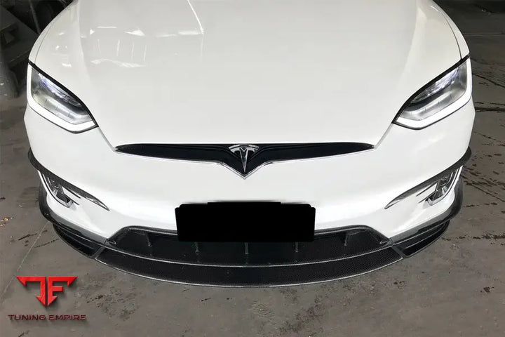 TESLA MODEL X SUV RZS STYLE CARBON FIBER FRONT LIP BSD