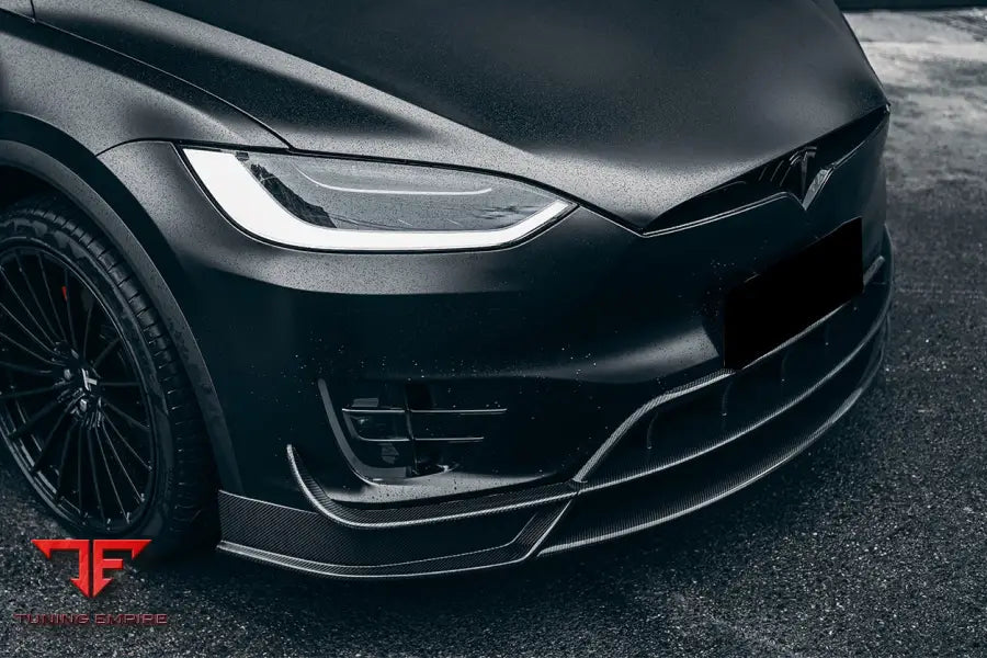 TESLA MODEL X SUV RZS STYLE CARBON FIBER FRONT LIP BSD