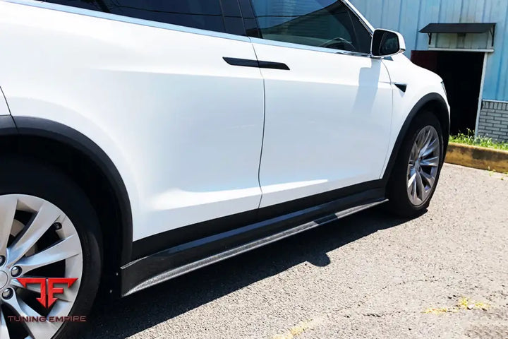 TESLA MODEL X SUV RZS STYLE CARBON FIBER SIDE SKIRTS BSD