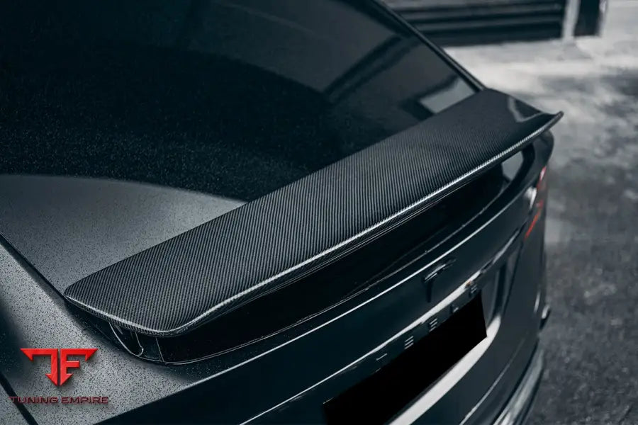TESLA MODEL X SUV RZS STYLE CARBON FIBER TRUNK SPOILER BSD