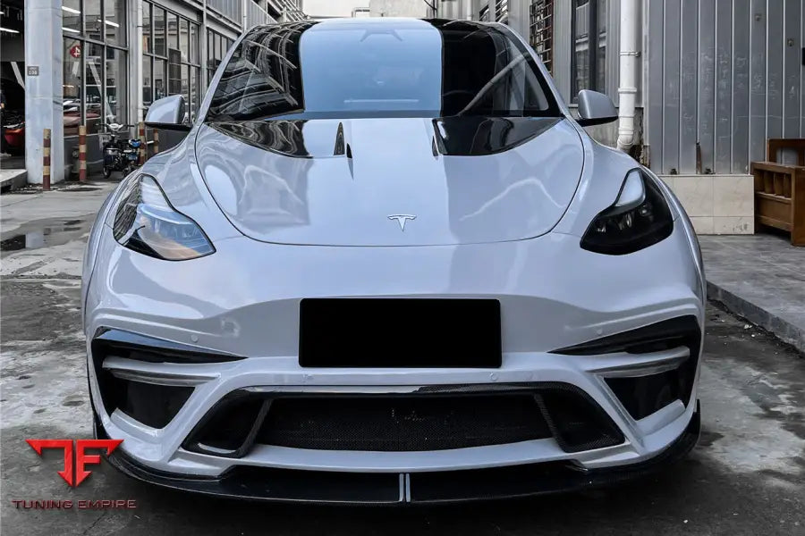 TESLA MODEL Y IMP PERFORMANCE CARBON FIBER FRONT BUMPER BSD
