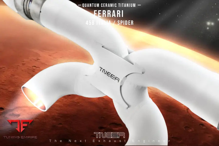 TNEER FERRARI 458 ITALIA /SPIDER CERAMIC COATED TITANIUM DOWNPIPE