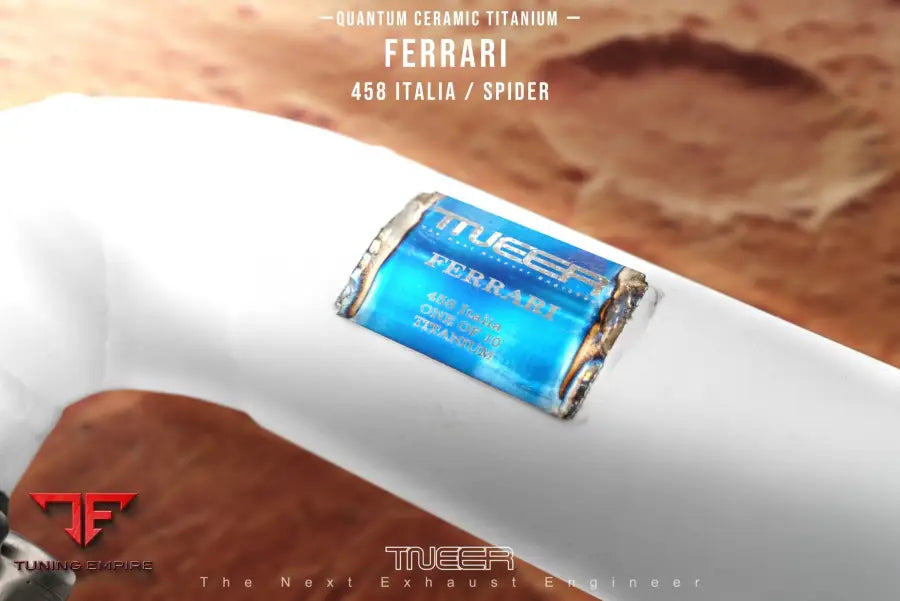 TNEER FERRARI 458 ITALIA /SPIDER CERAMIC COATED TITANIUM DOWNPIPE