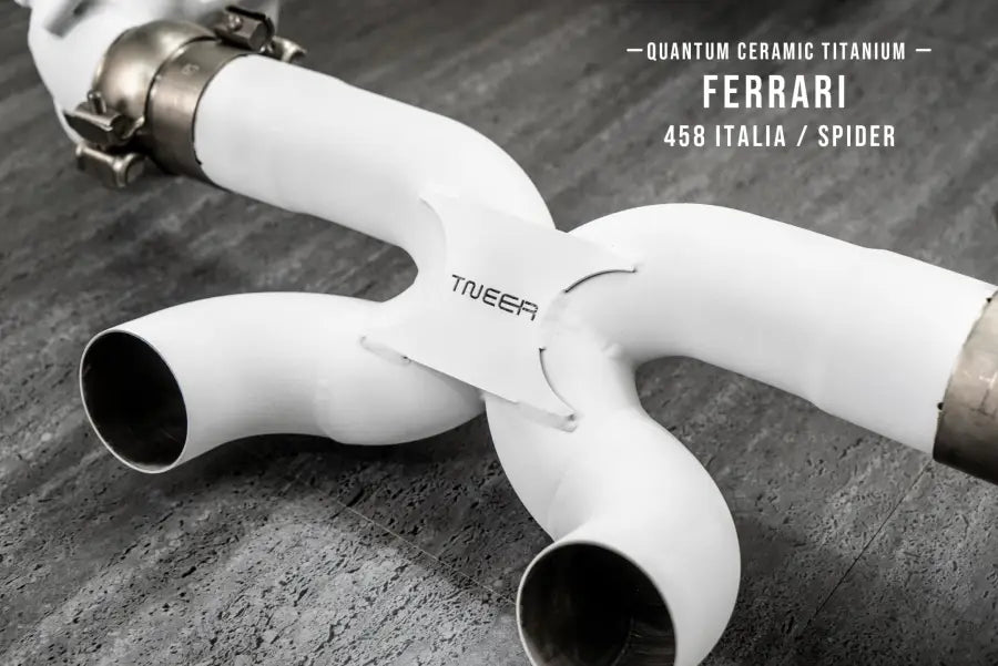 TNEER FERRARI 458 ITALIA /SPIDER CERAMIC COATED TITANIUM DOWNPIPE