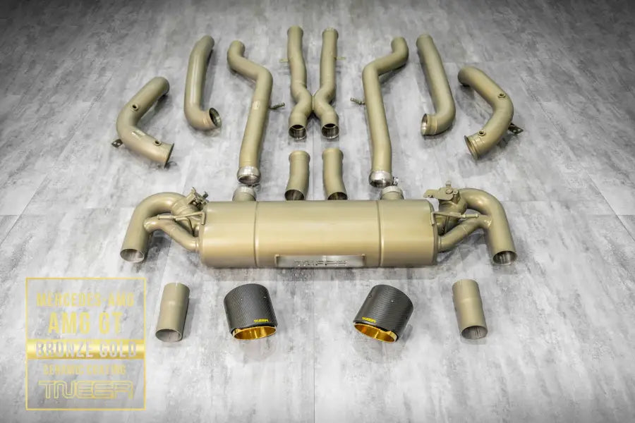TNEER MERCEDES AMG GTS BRONZE GOLD EXHAUST SYSTEM