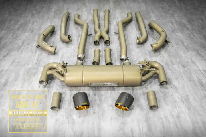 TNEER MERCEDES AMG GTS BRONZE GOLD EXHAUST SYSTEM
