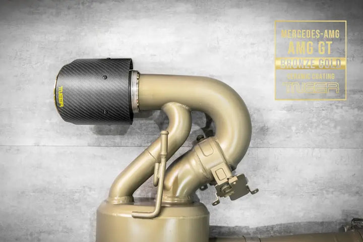 TNEER MERCEDES AMG GTS BRONZE GOLD EXHAUST SYSTEM