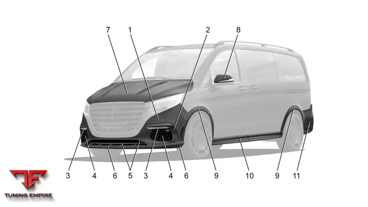 TOP CAR V-Class Inferno carbon front bumper