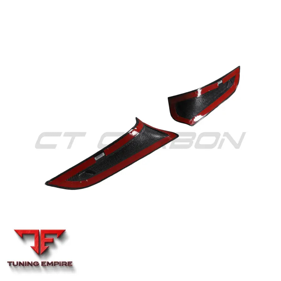 TOYOTA SUPRA 2019+ A90 CARBON FIBRE FRONT BUMPER VENT TRIM - V2 - CT CARBON