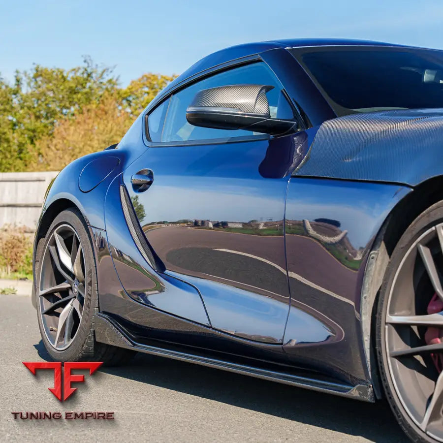 TOYOTA SUPRA 2019+ A90 CARBON FIBRE SIDE SKIRTS - V1 - CT CARBON